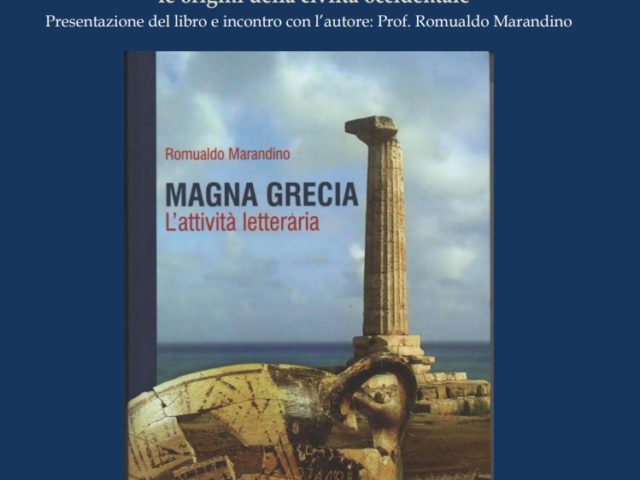“Dalla Magna Grecia all’Europa le origini della civiltà occidentale Presentazione del libro e incontro con l’autore: Prof. Romualdo Marandino” Lunedi 18 marzo 2019 presso il Museo Civico di Albano Lazial Diarium (attività)