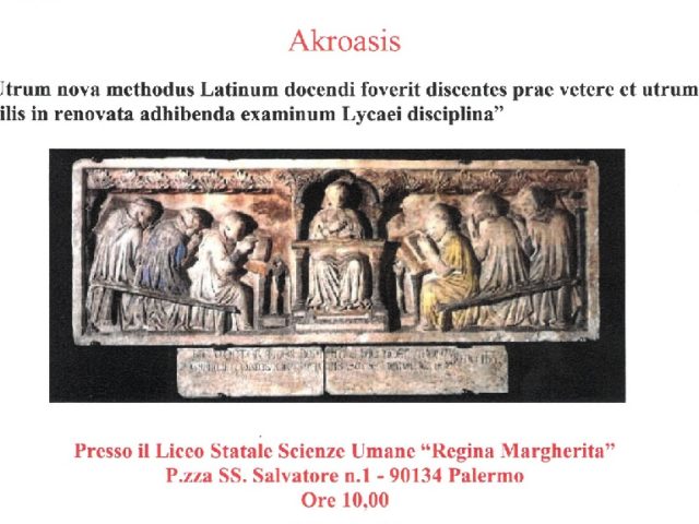 Convegno “Akroasis” – Liceo Statale Scienze Umane REGINA MARGHERITA Palermo – 20 novembre 2019 Diarium (attività)